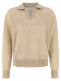 Brunello Cucinelli Gold Wool Polo Shirt