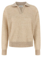 Brunello Cucinelli Gold Wool Polo Shirt