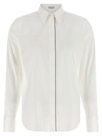 Brunello Cucinelli White Cotton Blouse