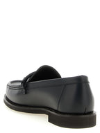 Brunello Cucinelli Black Calfskin Slip-On Loafers