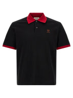 Versace Black Cotton Polo Shirt
