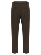 Brunello Cucinelli Brown Virgin Wool Dress Pants