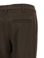 Brunello Cucinelli Brown Virgin Wool Dress Pants