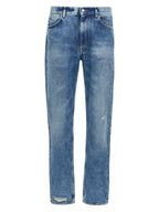 Givenchy Blue Cotton Straight-Leg Jeans