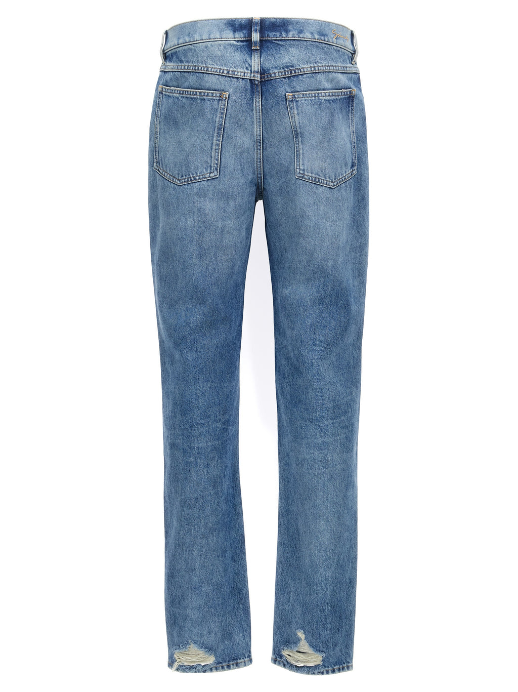 Givenchy Blue Cotton Straight-Leg Jeans