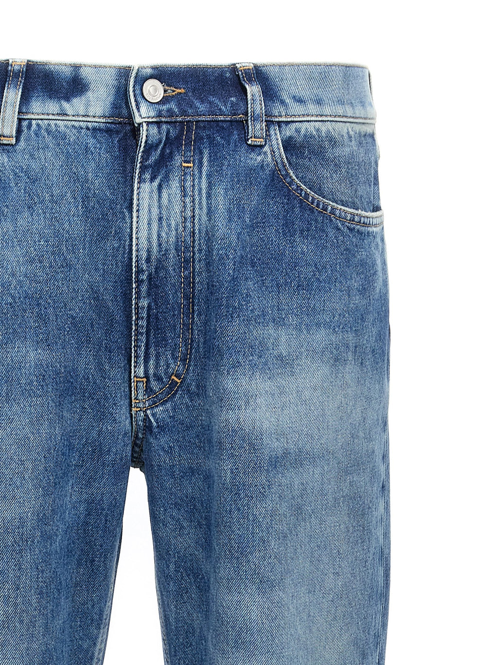Givenchy Blue Cotton Straight-Leg Jeans
