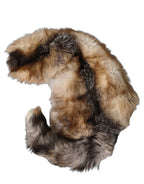 Dolce & Gabbana Brown Frost Fox Fur Neck Warmer Winter Scarf