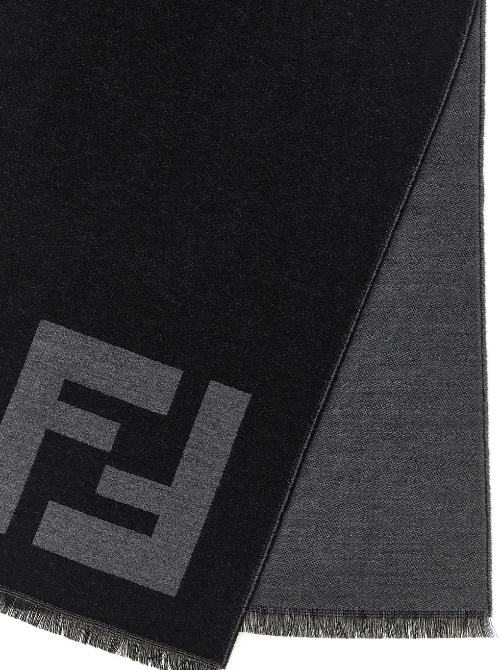 Fendi Black Virgin Wool Scarf