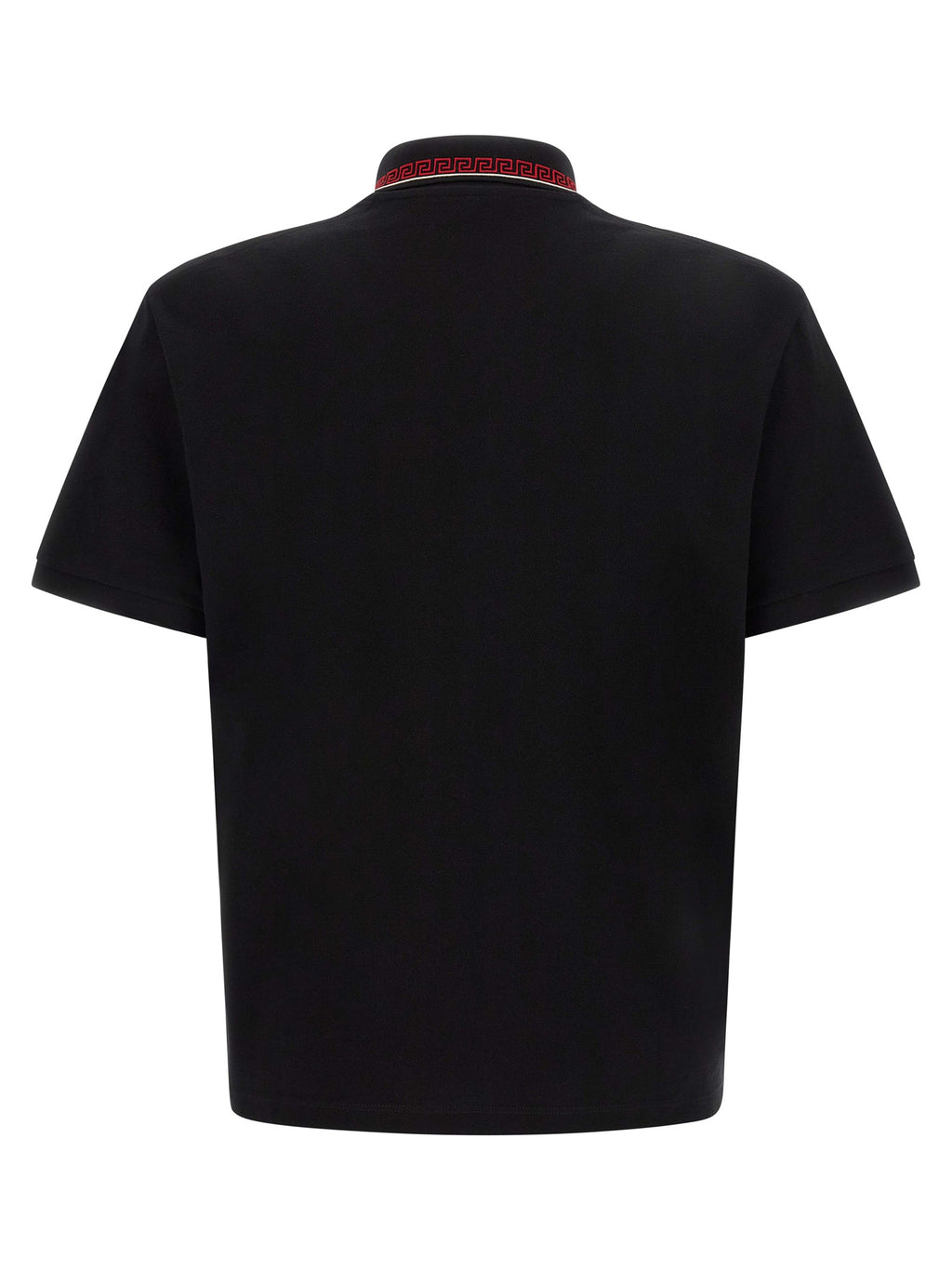 Versace Black Cotton Polo Shirt