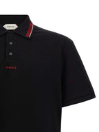 Versace Black Cotton Polo Shirt