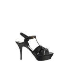 Saint Laurent Black Calf Leather Bos Taurus Platform Sandals
