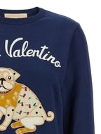 Valentino Garavani Blue Cotton Sweatshirt