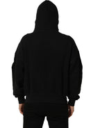 Dolce & Gabbana Black Cotton Milano1984 Print Hoodie Sweater