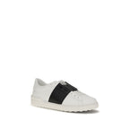 Valentino Garavani Blue Calf Leather Bos Taurus Low Top Sneakers