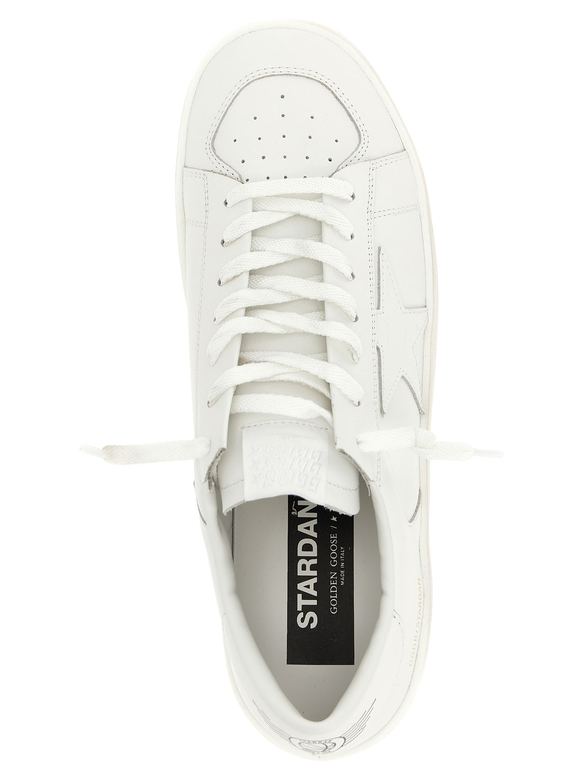 Golden Goose White Cowhide Low Top Sneakers