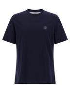 Brunello Cucinelli Blue Cotton T-Shirt