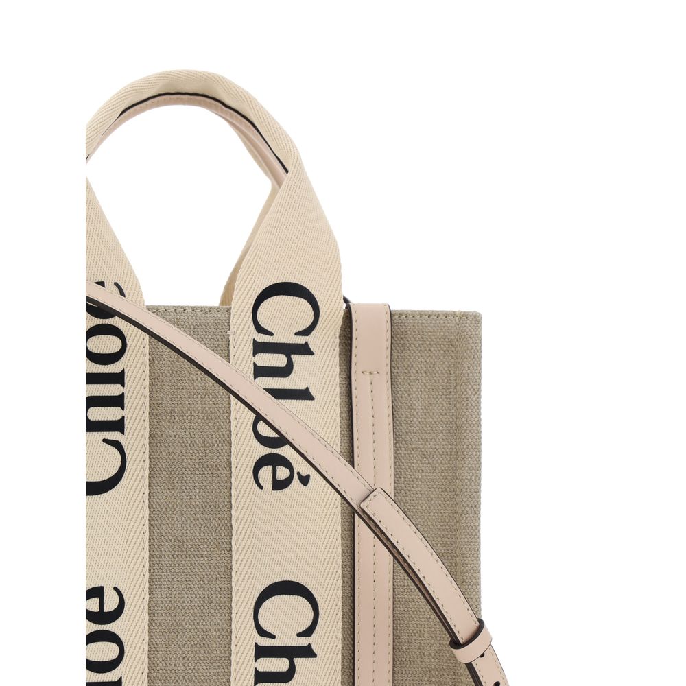Chloé Brown Canvas Handbag