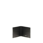 Ferragamo Black Calf Leather Bos Taurus Wallet