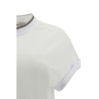 Brunello Cucinelli White Elastane T-Shirt