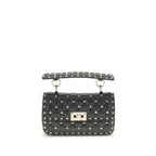 Valentino Garavani Black Calf Leather Bos Taurus Handbag