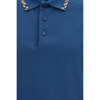 Burberry Blue Cotton Polo Shirt