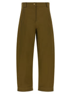 Max Mara Bicolor Cotton Cropped Pants
