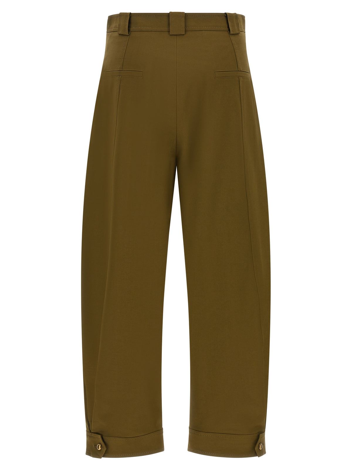 Max Mara Bicolor Cotton Cropped Pants