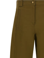 Max Mara Bicolor Cotton Cropped Pants