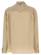 Max Mara Beige Silk Blouse