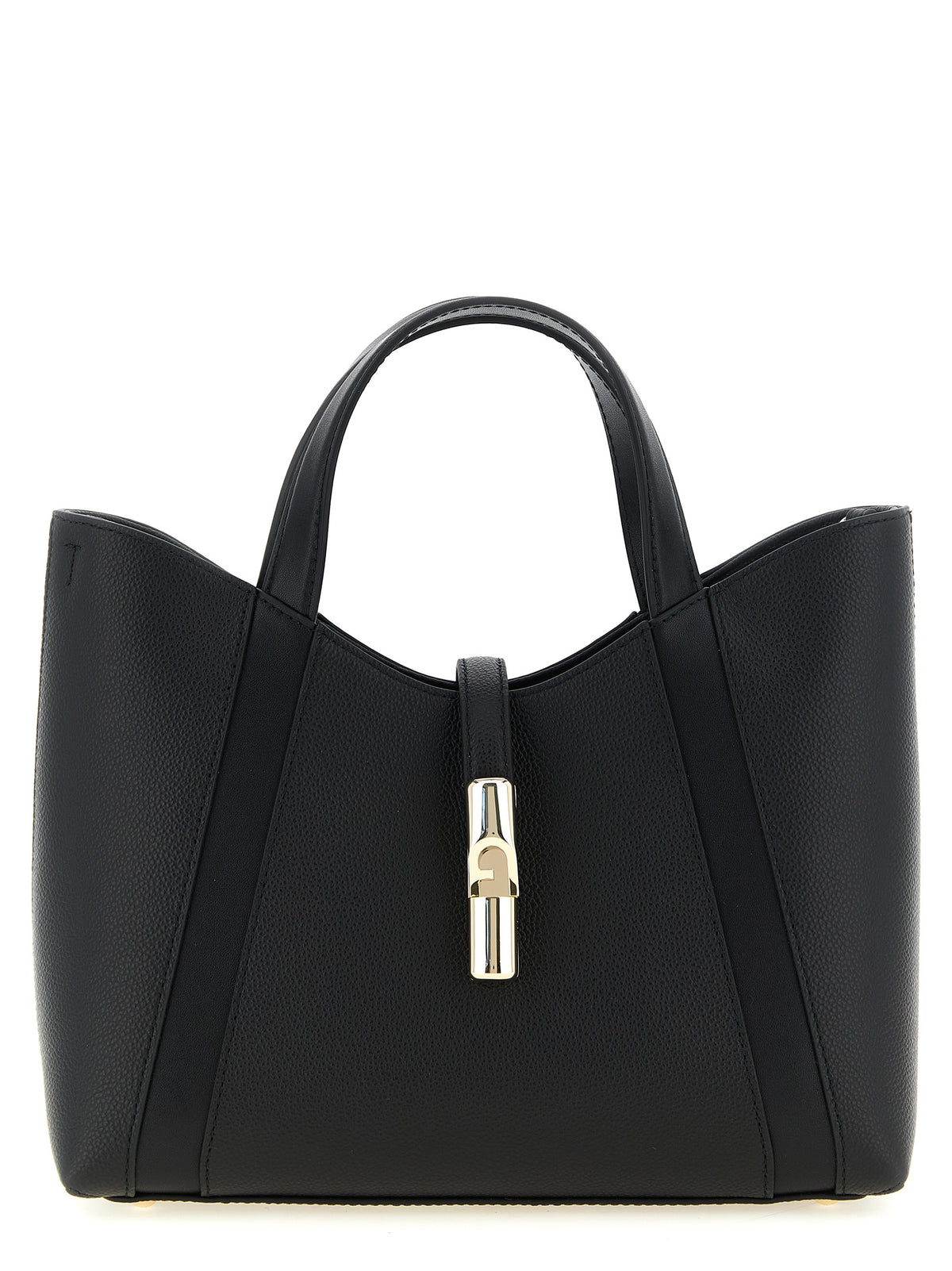 Furla Black Calfskin Tote Bag