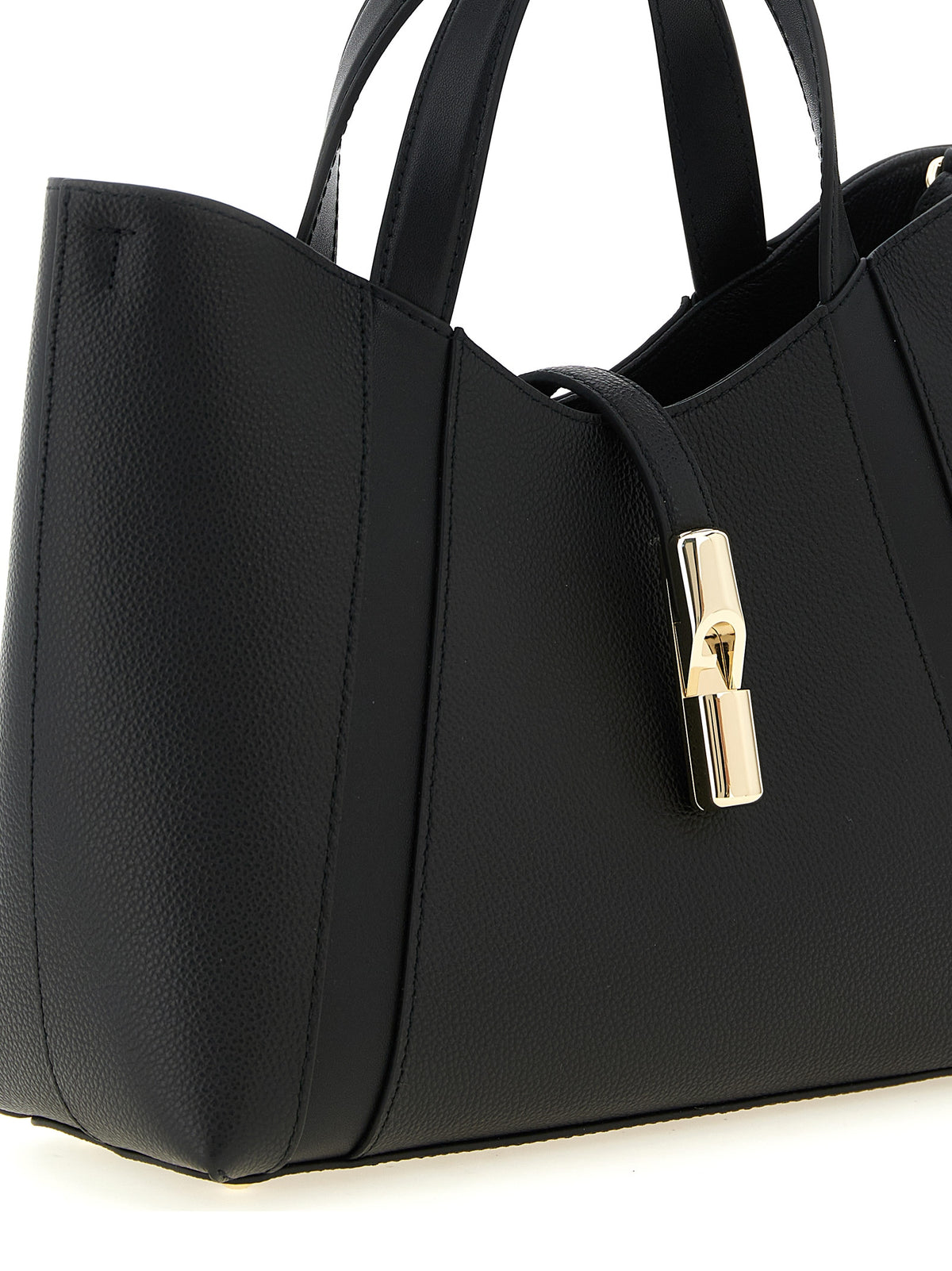 Furla Black Calfskin Tote Bag