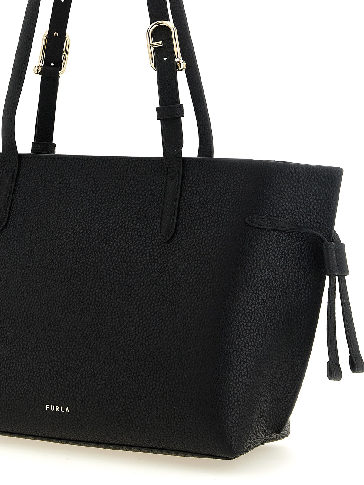 Furla Black Calfskin Tote Bag