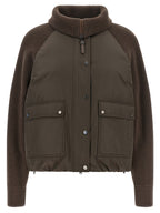 Brunello Cucinelli Brown Cotton Full-Length Jacket
