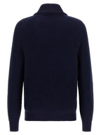 Brunello Cucinelli Blue Cotton Cardigan