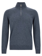 Brunello Cucinelli Blue Cashmere Cardigan
