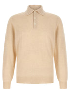 Brunello Cucinelli Beige Cashmere Polo Shirt