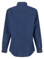 Brunello Cucinelli Blue Cotton Blouse