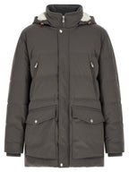 Brunello Cucinelli Gray Polyamide Parka