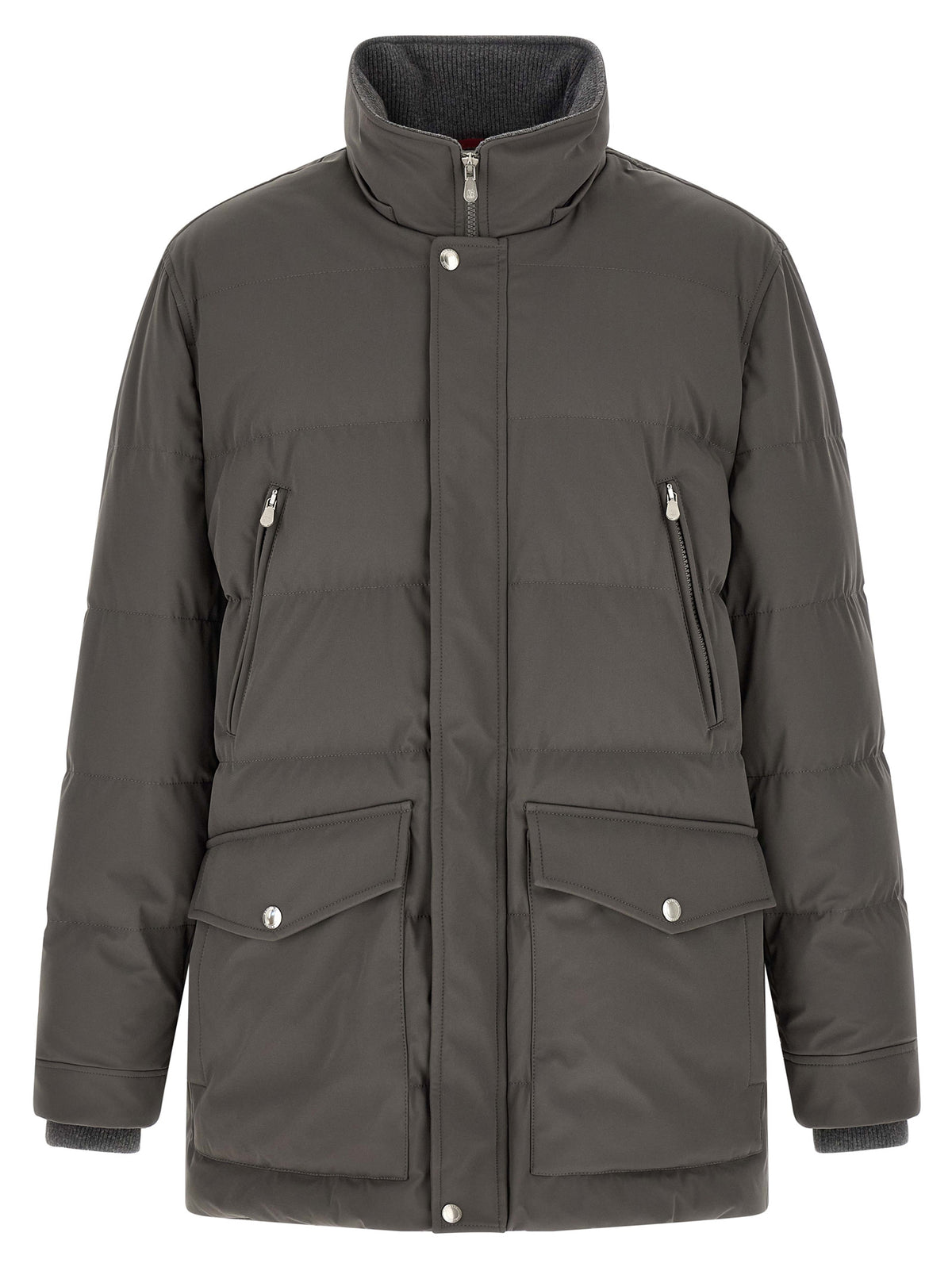 Brunello Cucinelli Gray Polyamide Parka
