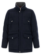 Brunello Cucinelli Blue Wool Parka