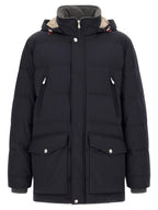 Brunello Cucinelli Blue Polyamide Parka
