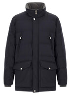 Brunello Cucinelli Blue Polyamide Parka