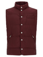 Brunello Cucinelli Bordeaux Polyester Sleeveless Jacket