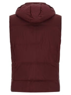 Brunello Cucinelli Bordeaux Polyester Sleeveless Jacket