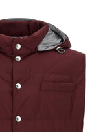 Brunello Cucinelli Bordeaux Polyester Sleeveless Jacket