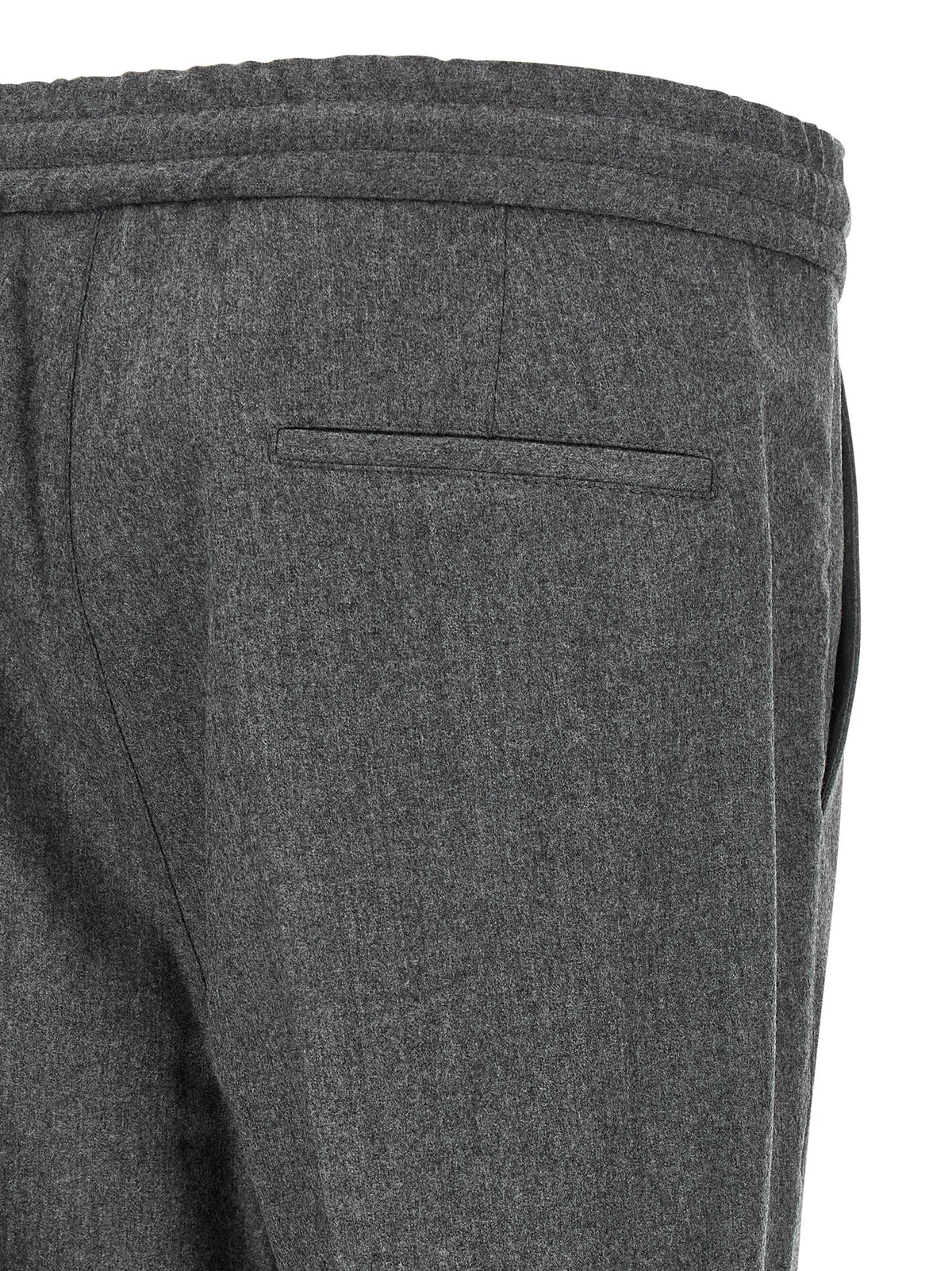Brunello Cucinelli Gray Virgin Wool Casual Pants