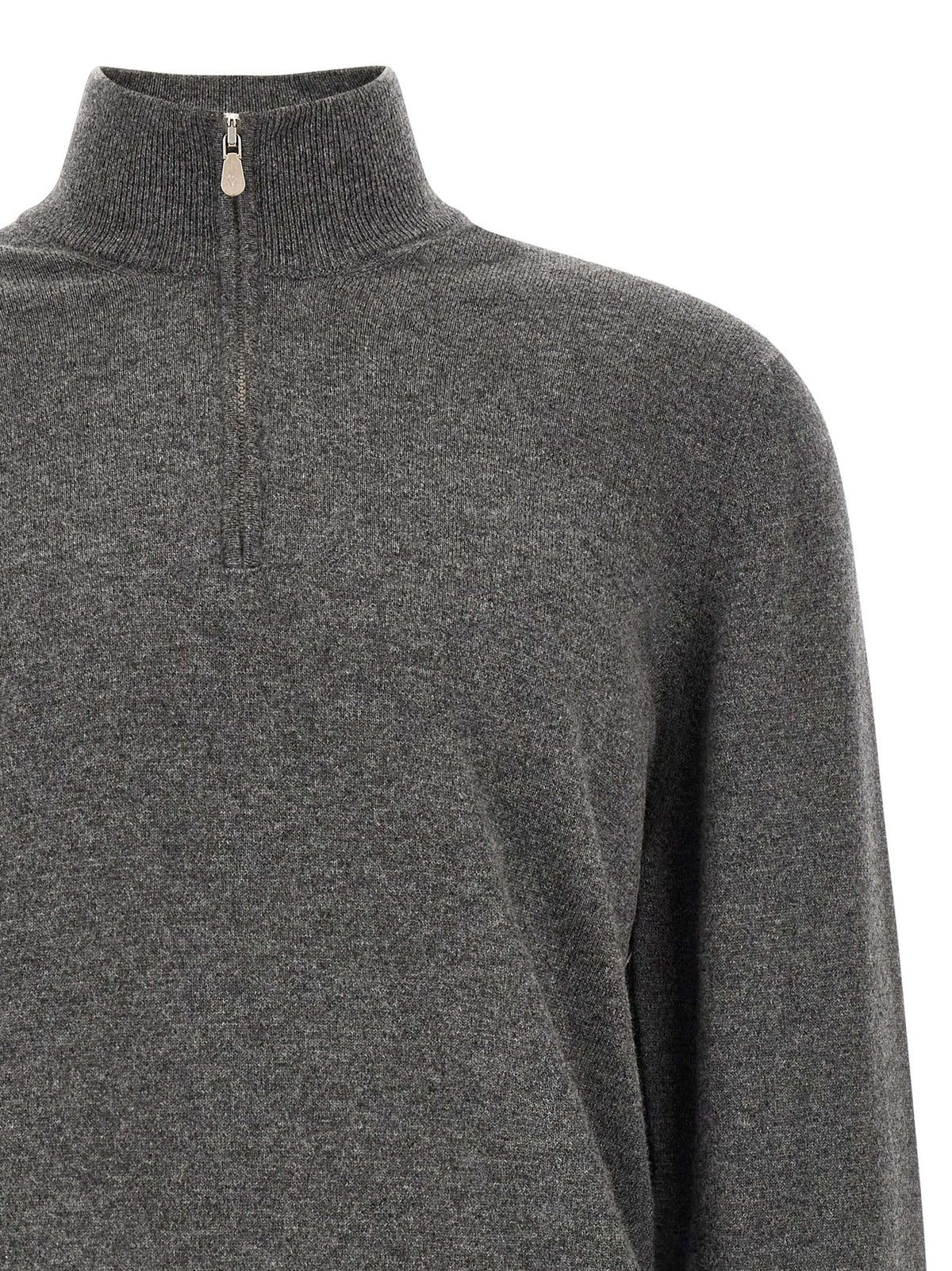 Brunello Cucinelli Gray Cashmere Cardigan