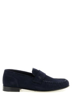 Jimmy Choo Blue Leather Slip-On Loafers