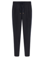 Brunello Cucinelli Blue Virgin Wool Casual Pants