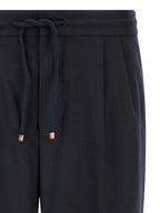 Brunello Cucinelli Blue Virgin Wool Casual Pants